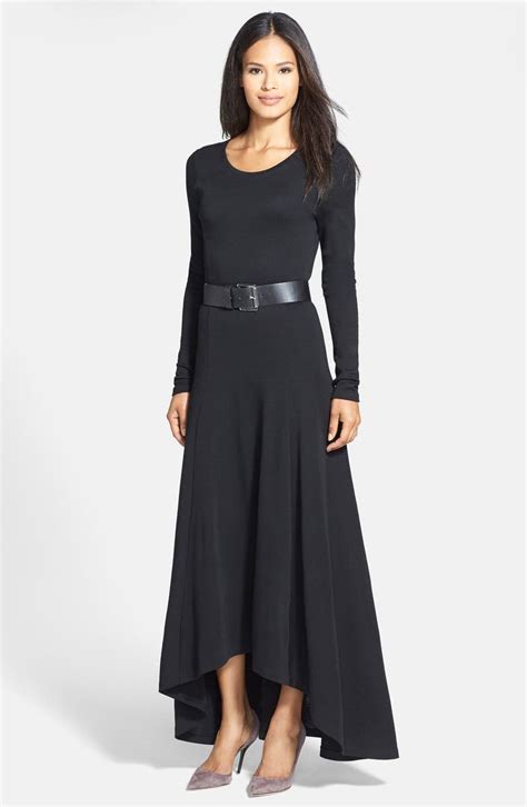 michael michael kors high low woven maxi dress|Michael Kors long sleeve dresses.